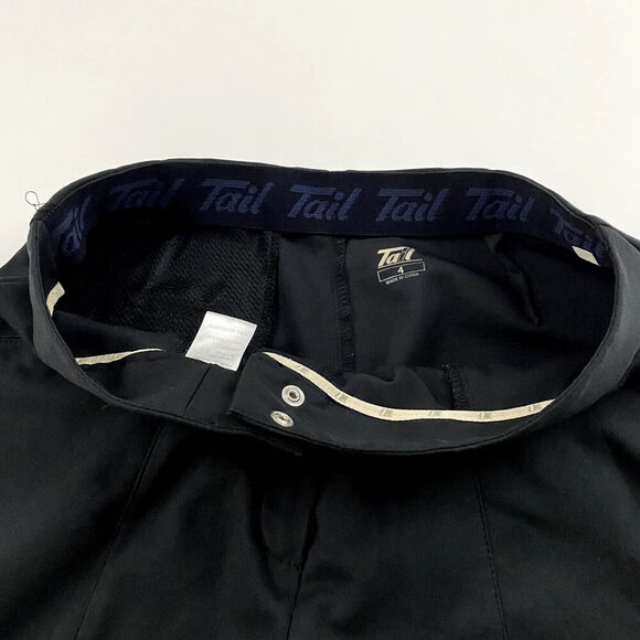 Tail Women's Size 4 Black Straight Leg Capri Pants Cropped Stretch Waist Active - Picture 3 of 9